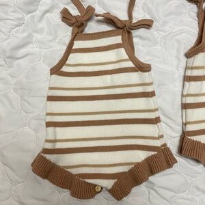 ONE PIECE KNIT ROMPER - 0-3 MONTHS